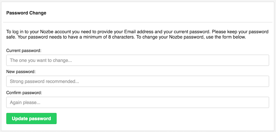 settings - account