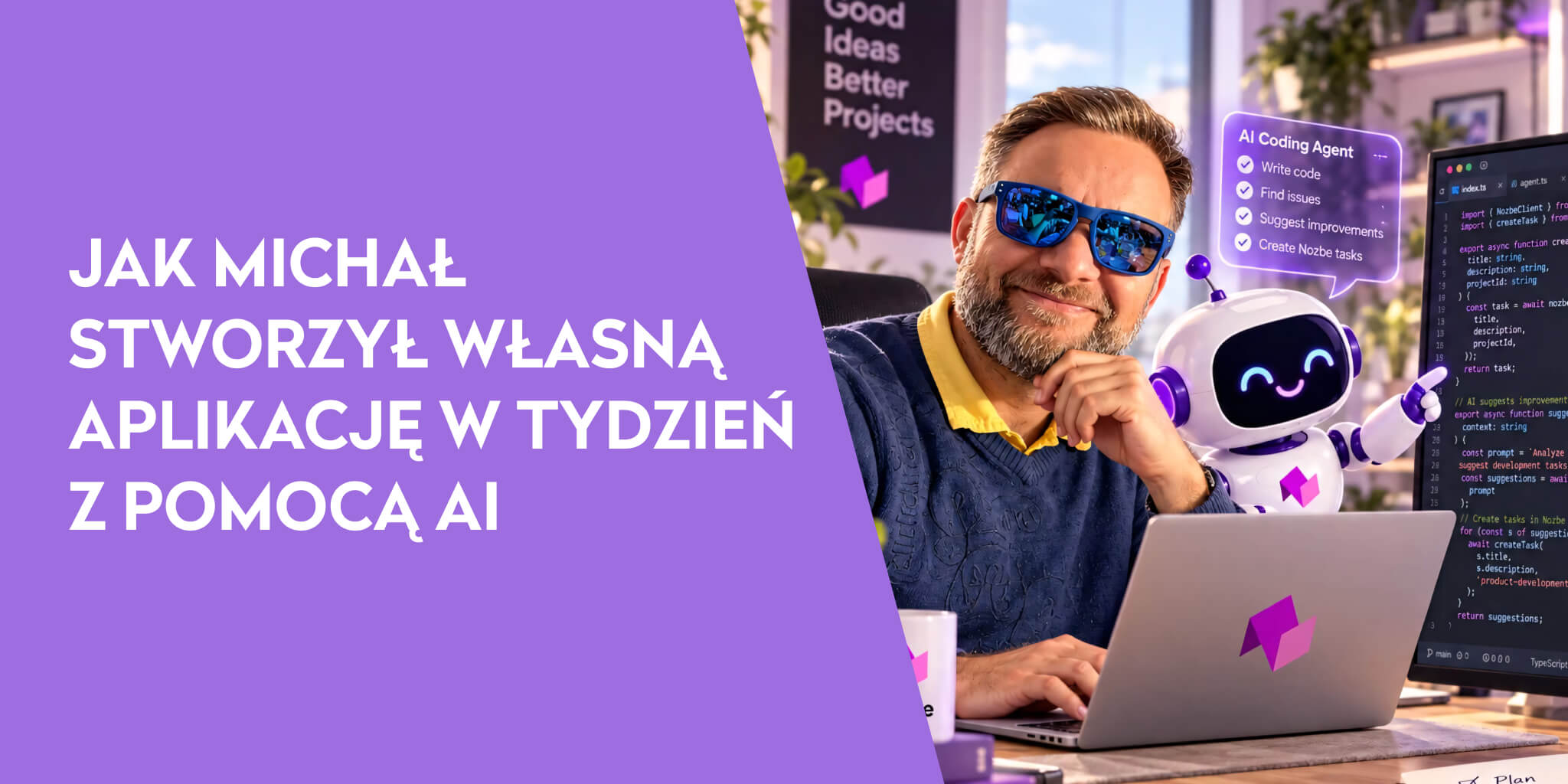 Jak stworzyć aplikację bez znajomości kodu przy pomocy AI i Nozbe – Nie Ma Biura