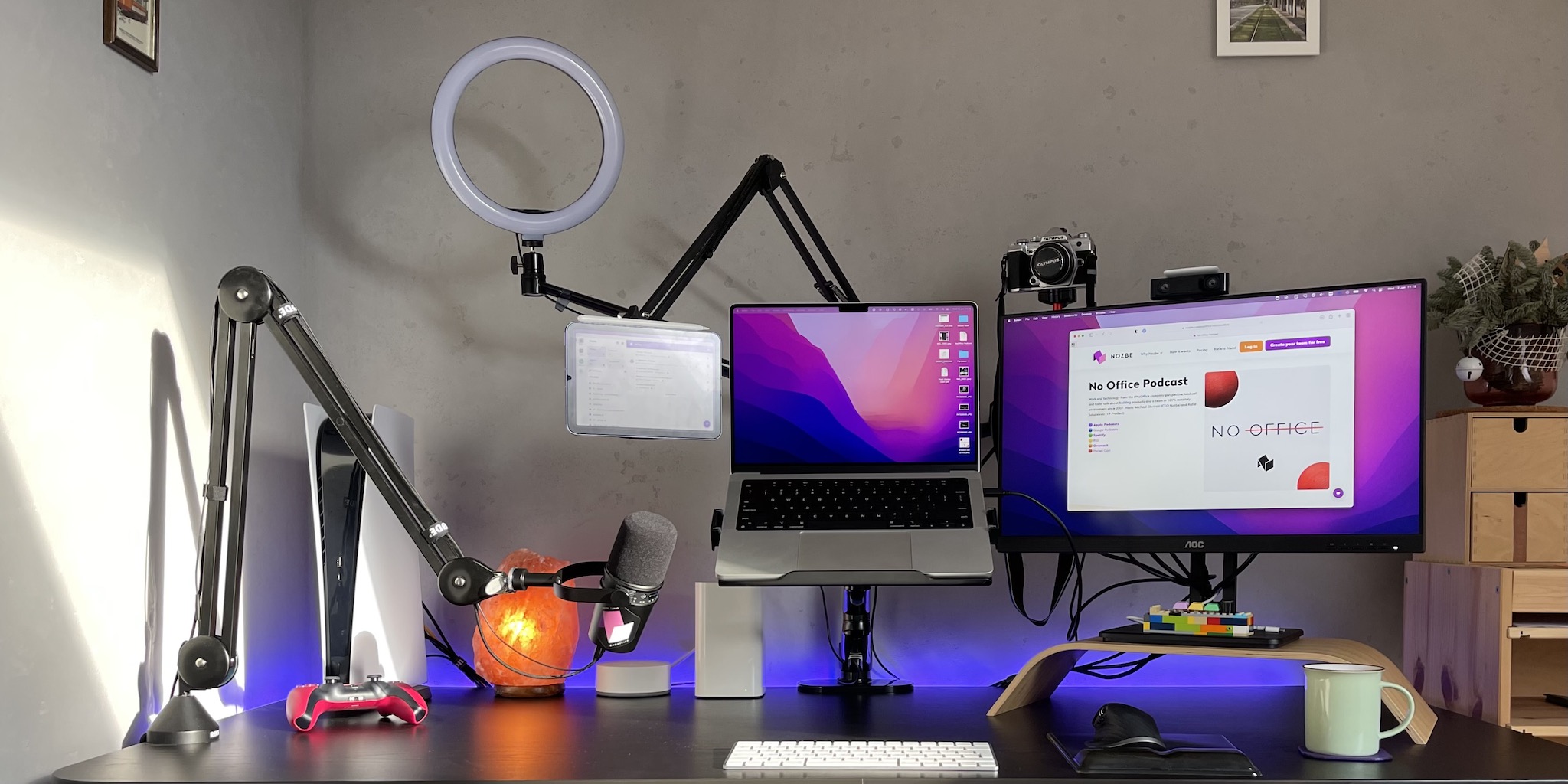 Rafal's MacBook Pro Optimized Desk Setup - The *No Office* Podcast