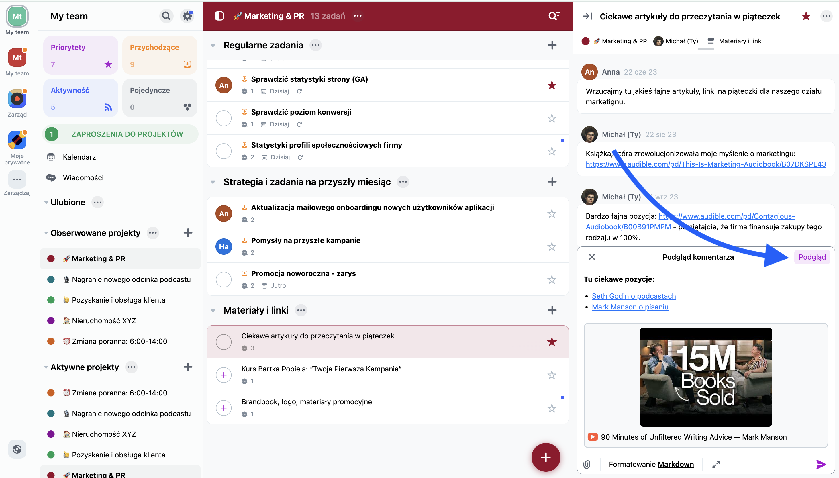 Podgląd komentarza