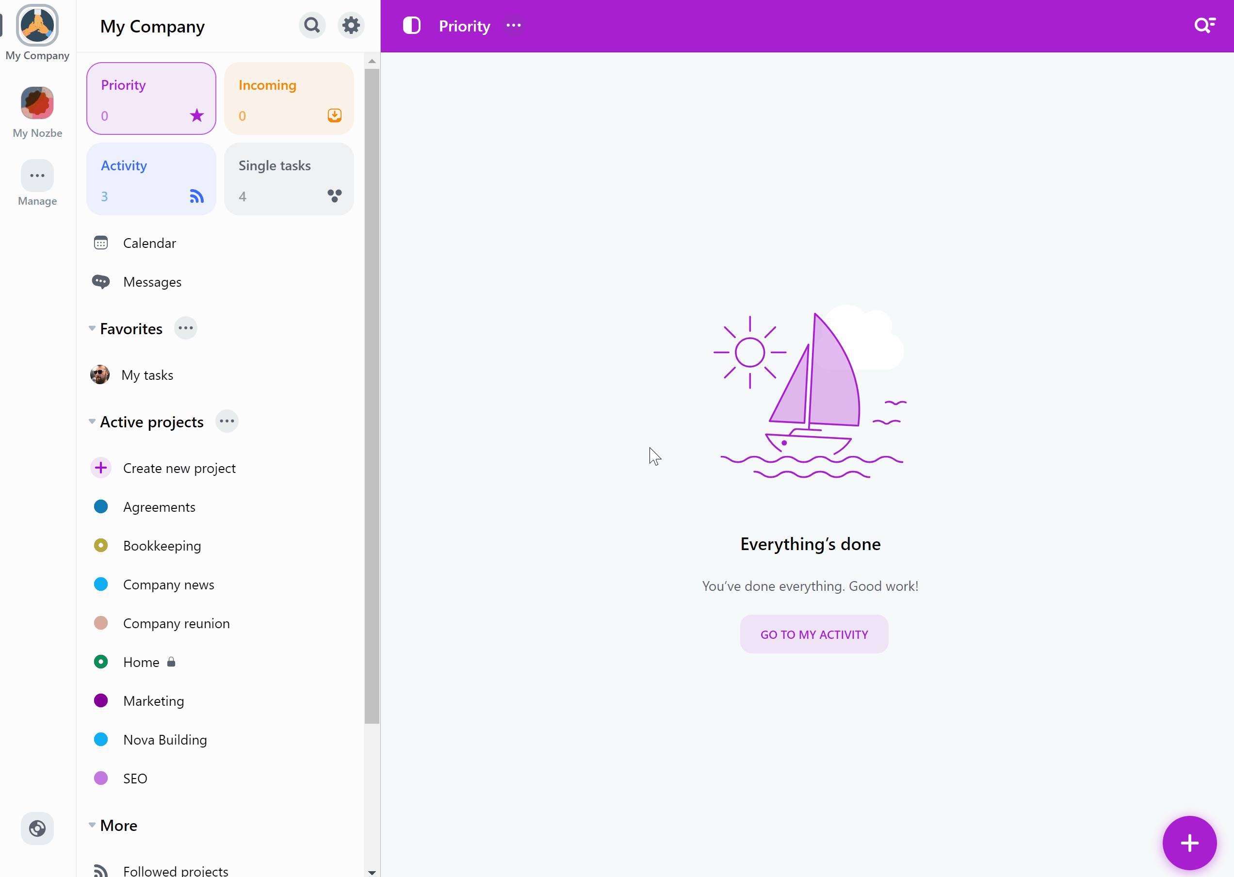 Creating a new project group 