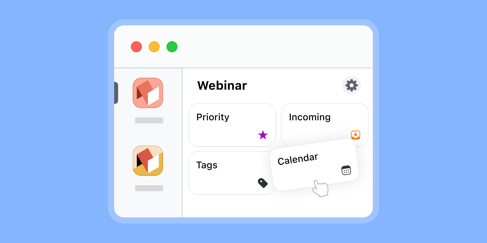 Personalización de la barra lateral en Nozbe: configuración de vistas y mosaicos