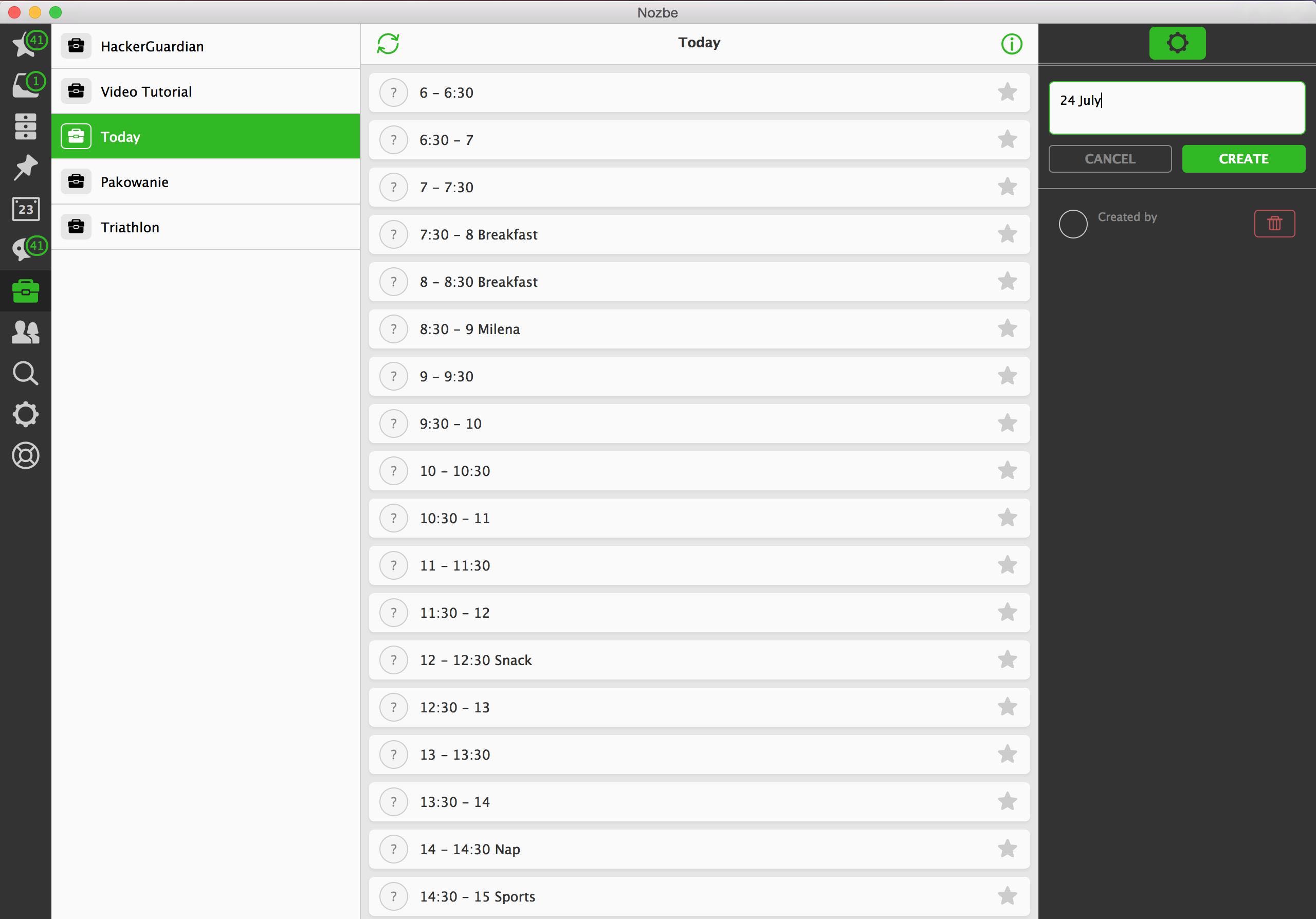 How I use Templates in Nozbe to implement Pomodoro Technique and Unschedule  Calendar to get more done!