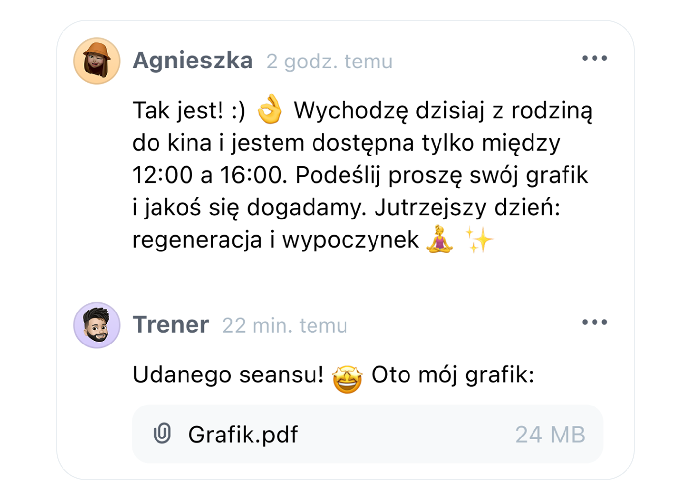 Komunikuj się z zespołem w komentarzach do zadań