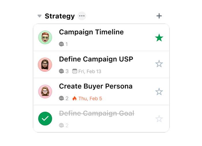tasks - all necessary steps